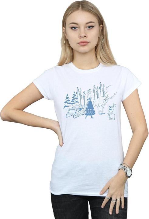Immagine prodotto Disney Frozen Anna Sven And Olaf Maglietta Donna (L)