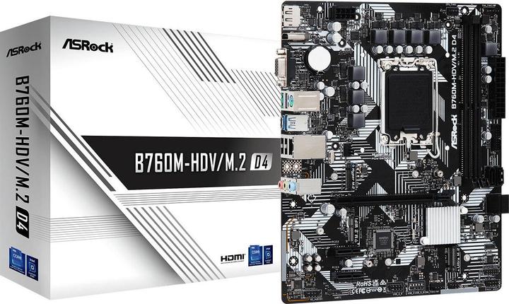 AsRock B760M-HDV/M.2 D4 (LGA 1700, Intel B760, mATX)