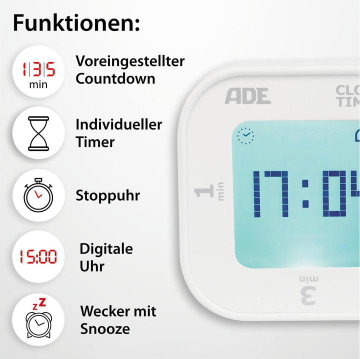 Immagine prodotto ADE Timer da cucina, inclinabile