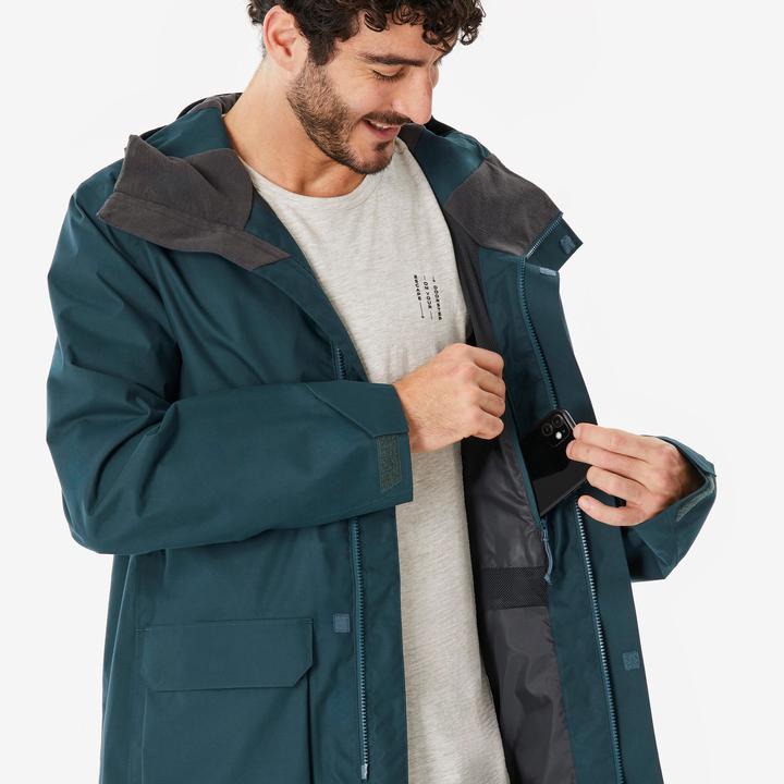 Actual product image Quechua Men's long hiking jacket - NH500 green (3XL)