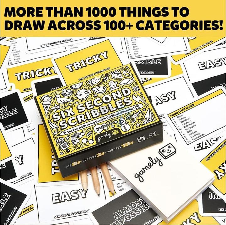 Image du produit Gamely SIX SECOND SCRIBBLES - Le jeu de dessin le plus rapide du monde (Probablay) (Anglais)