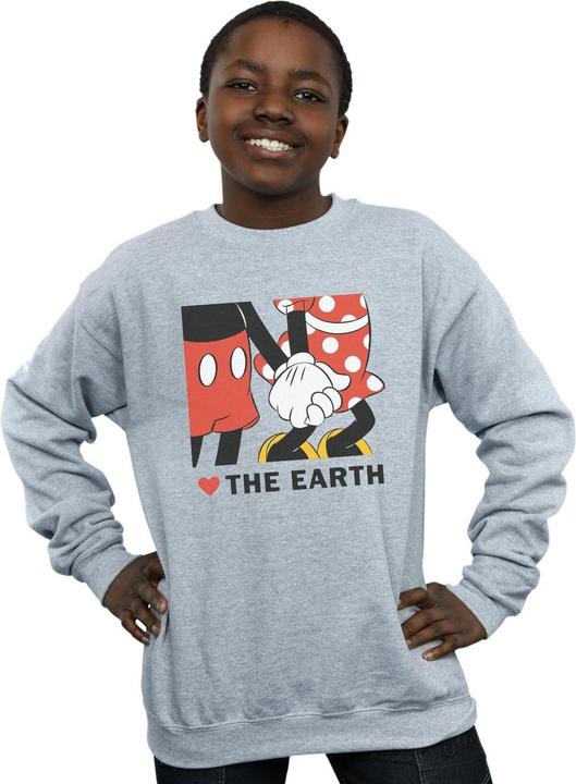 Actual product image Disney Boys Mickey Mouse Heart The Earth Sweatshirt (116)