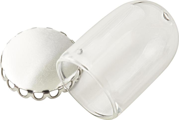 Produktbild Hobby & Crafting Fun Anhänger "Glasglocke", 2-tlg., 20 x 30 mm (Glas, Metall)