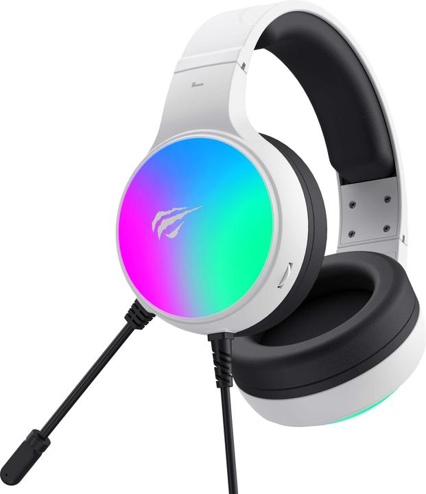 Image du produit Havit - Gaming Headphones (H2043U) - with Microphone, 50mm Speaker, USB, 2.1m - White (Filaire)