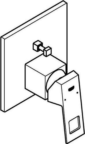 Actual product image Grohe Eurocube single lever bath mixer