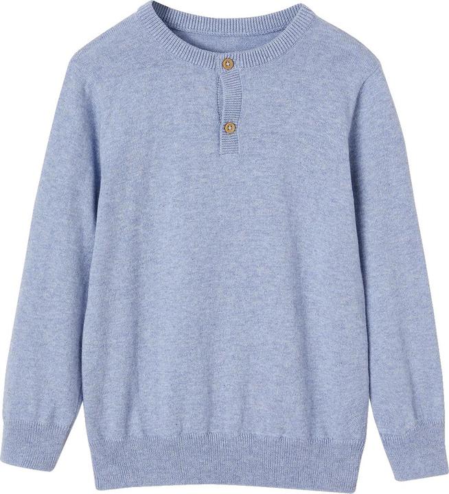 Image du produit Vertbaudet Jungen Pullover mit Henley-Ausschnitt Oeko-Tex, personalisierbar (86)