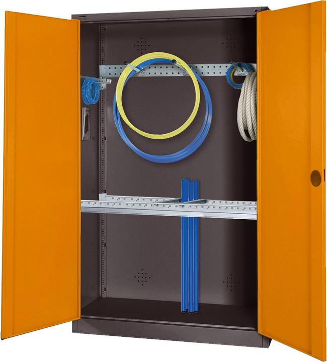 C+P Modul-Sportgeräteschrank mit Grundausstattung (HxBxT: 195x120x50 cm, mit Vollblech-Flügeltüren)