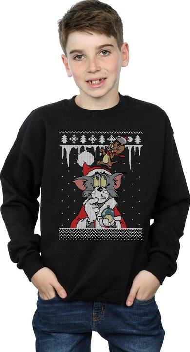 Actual product image Tom & Jerry Boys Christmas Fair Isle Sweatshirt (152, 158)