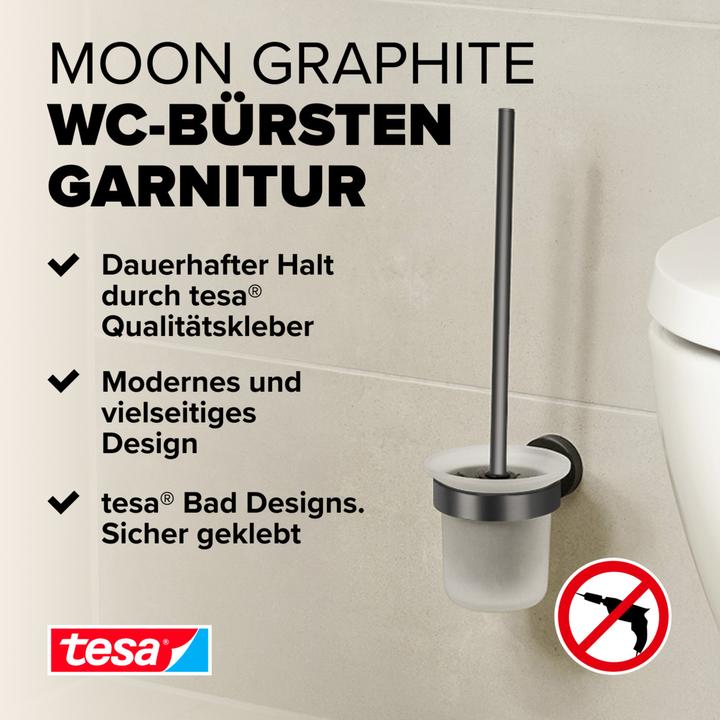 Productafbeelding tesa MOON toiletborstelgarnituur in grafiet