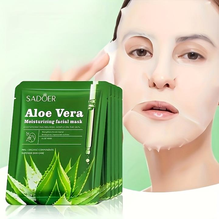Actual product image PhoneLook 8er Pack Aloe Vera Tuchmasken feuchtigkeitsspendend und straffend mit Hyaluronsäure alkoholfrei (25 ml)