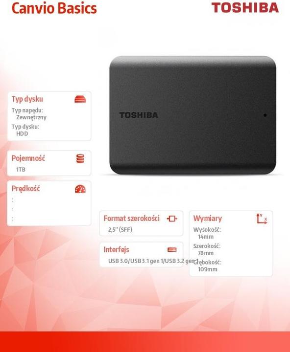Produktbild Toshiba Canvio Basics (1 TB)