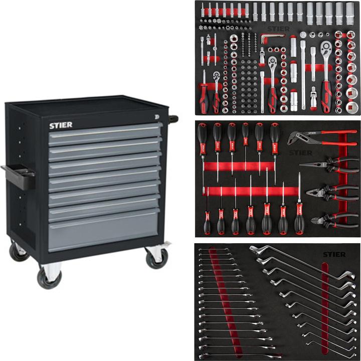 Produktbild Stier Werkstattwagen Black bestückt 223-teilig (223 x)