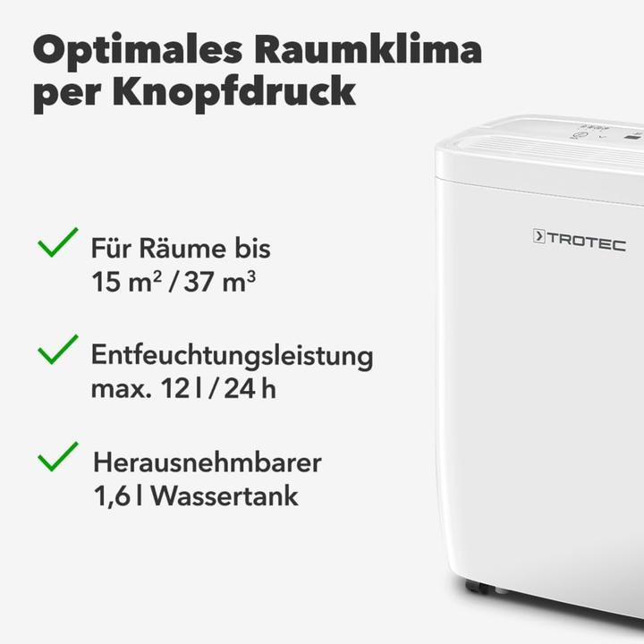 Produktbild Trotec Elektrischer Raumentfeuchter TTK 27 E (15 m², 12 l/24h)