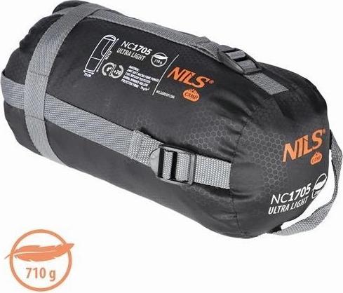 Actual product image Nils Nc1705 Sleeping Bag Ultralight Grey-Orange Camp (215 cm)