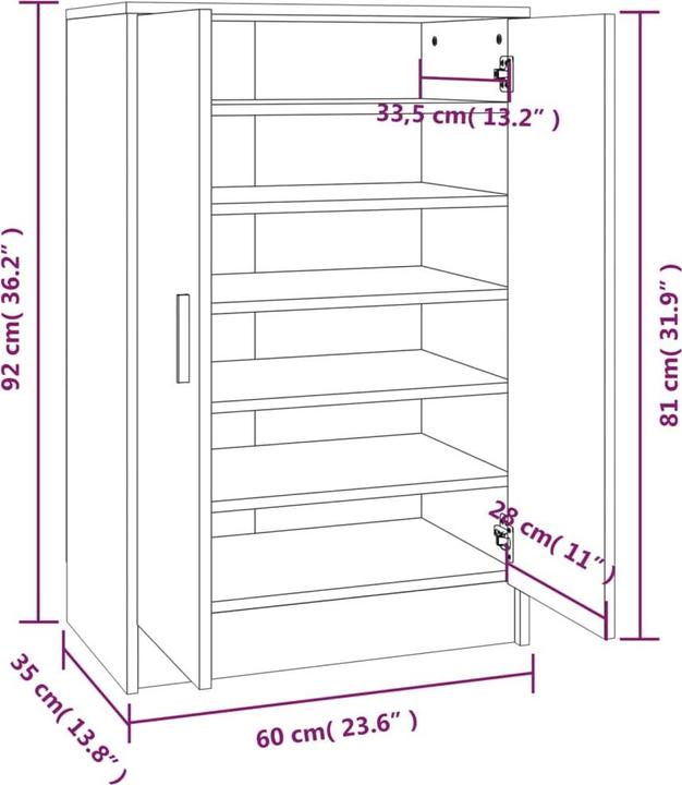 Immagine prodotto VidaXL Jakob (60 x 35 x 92 cm)