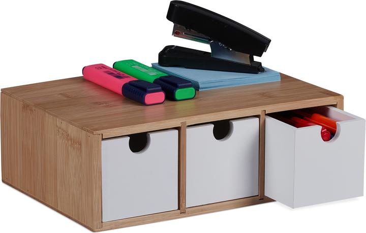 Produktbild Relaxdays Bambus-Schubladenbox