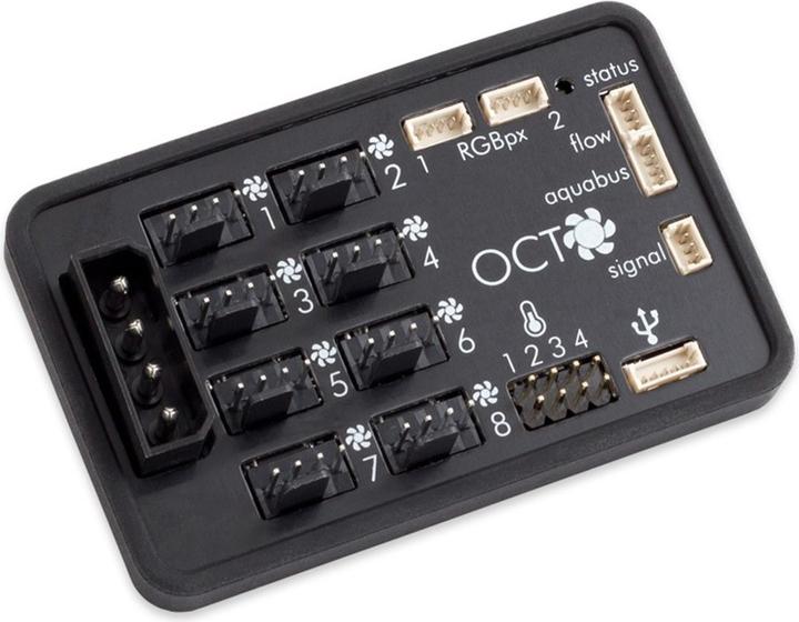 Productafbeelding Aqua Computer OCTO ventilatorregelaar voor PWM ventilatoren (8 Ventilator)