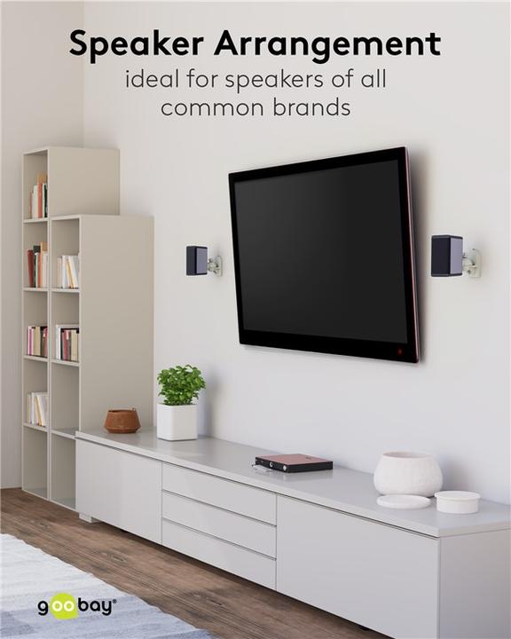 Produktbild Goobay Universal (1 Paar, Wandmontage, Schwenkbar, Neigbar)