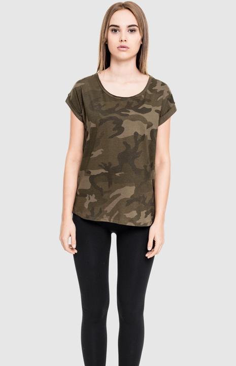 Actual product image Urban Classics Ladies Camo Back Shaped Tee (XS)