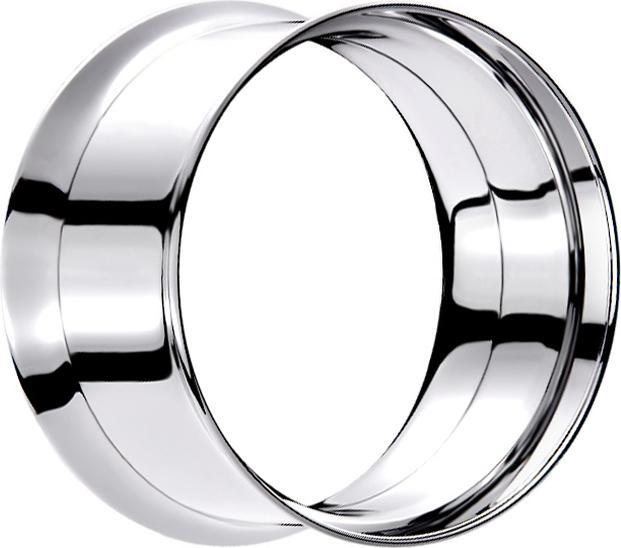 Produktbild Star Piercing Flared Tunnel silber mit Schraubewinde (Chirurgenstahl 316L)