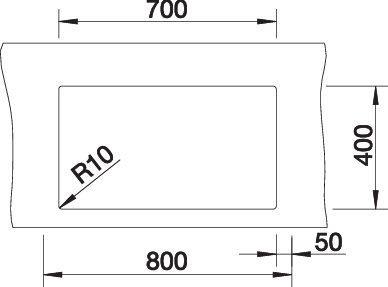 Actual product image Blanco CLARON 700-U Dark Steel Edition | stainless steel | installation type: undermount | without drain (Undermount sink, 74 cm, 44 cm)