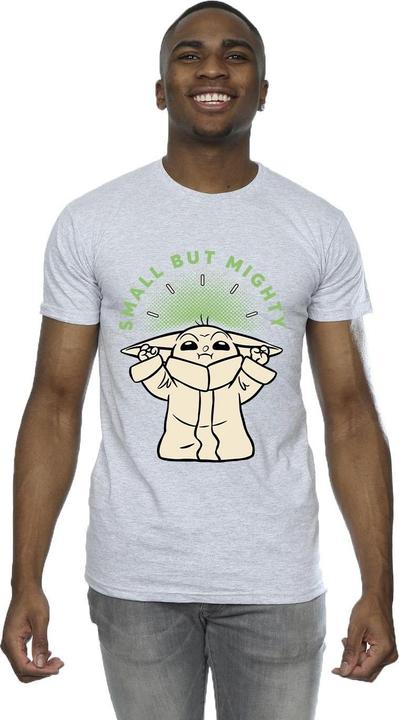 Actual product image Star Wars Mens The Mandalorian Small But Mighty Grogu T-Shirt (L)