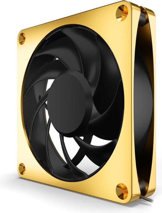 Actual product image Alphacool Apex Stealth Metal Power 120mm fan 3000rpm (gold/black) (120 mm, 1 x)