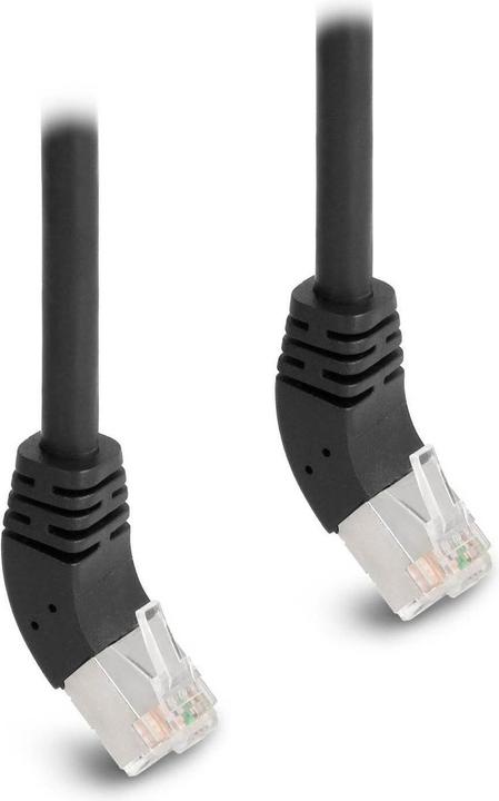 Delock Cavo patch 45° angolato in alto Cat 6A, S/FTP, 3 m, nero (S/FTP, CAT6a, 3 m)