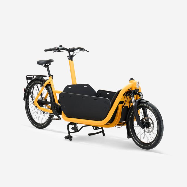 Btwin Vélo cargo électrique biporteur F900E BOX jaune
