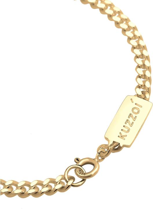 Immagine prodotto Kuzzoi Bracciale Basic Uomo Panzerkette Pezzo Solido Argento 925 (21 cm, Argento 925)