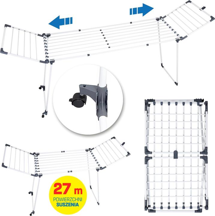 Actual product image Promis MONZA pull-out tumble dryer + 2 large wings (16 m)