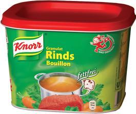 Image du produit Knorr Bouillon de boeuf granulé pauvre en graisse, pour assaisonner avec du bouillon sans graisse