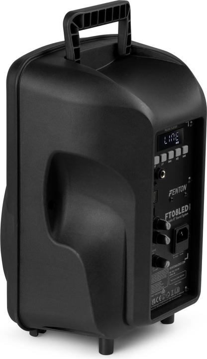 Produktbild Fenton Speaker Bluetooth - FT08LED MK2 karaoke box met LEDâ€™s, accu en microfoon - Voor (Aktiv)