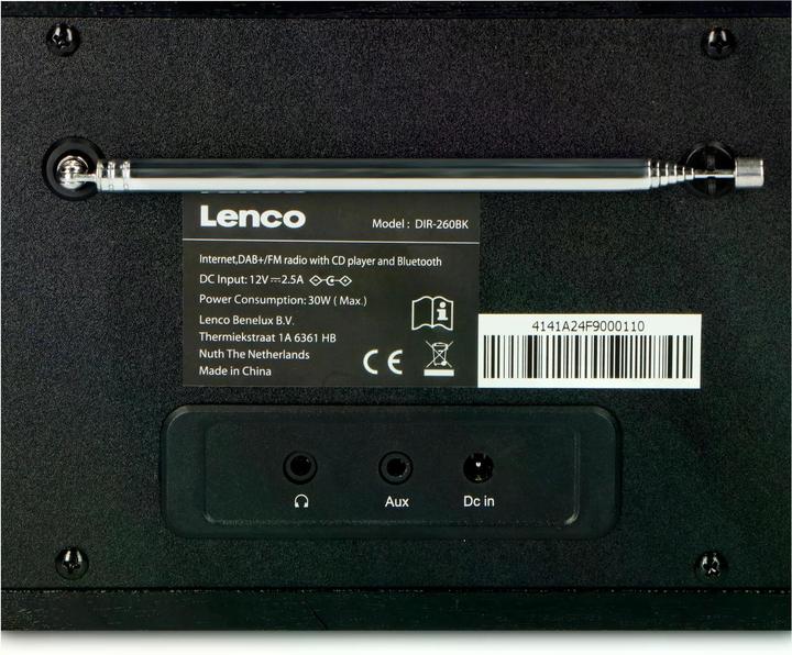 Immagine prodotto Lenco DIR-260BK (FM, DAB, Web radio, VHF, WiFi, Bluetooth)