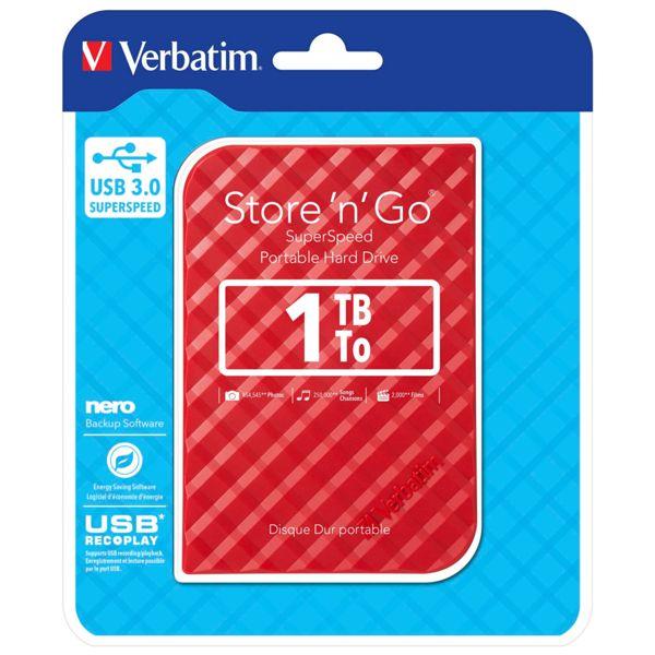 Actual product image Verbatim Store n Go 1TB USB 3.0 red Gen 2 (1 TB)