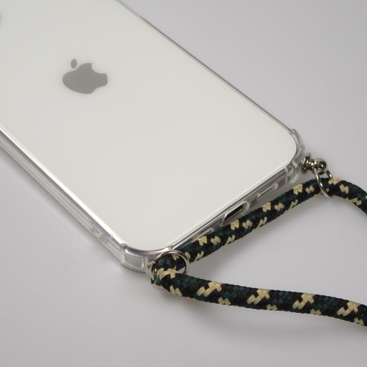 Produktbild PhoneLook Hülle Gummi transparent bumper mit Seil Grün / gold (Apple iPhone 15)