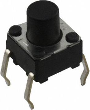 Immagine prodotto Omron Industrial Automation Pulsante 50 mA 3... 24 VDC Pulsante 1 contatto NO 0.98N Montaggio a pressione B3F