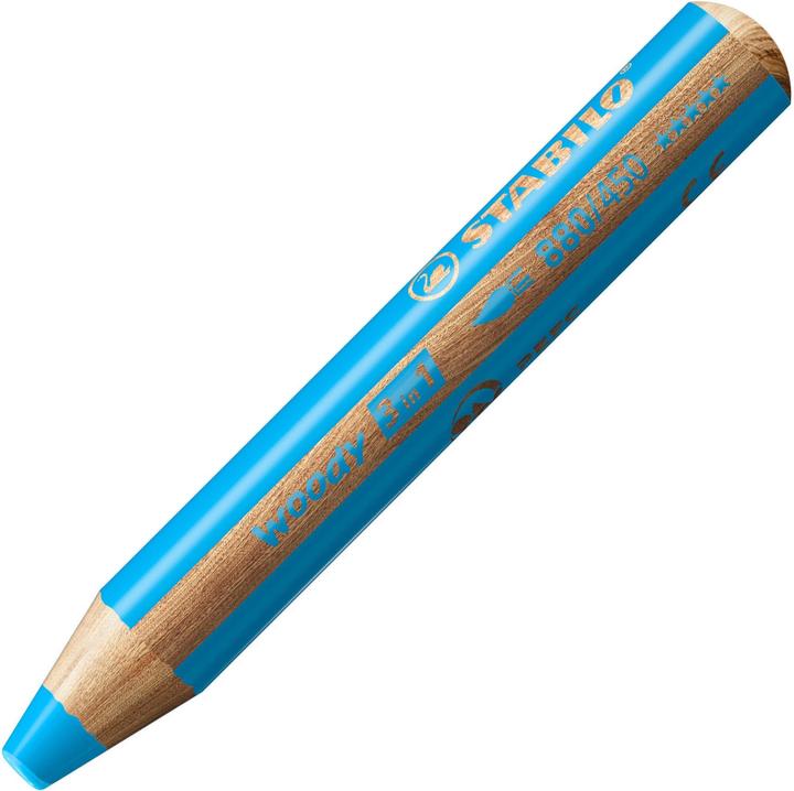 Produktbild STABILO woody 3 in 1 Buntstift (Cyanblau, 1 x)