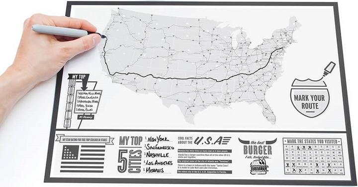 Luckies Scratch Map USA (42 x 30 cm)