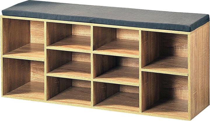 Immagine prodotto HTI-Living Garderobenbank mit 10 Fächern inkl. Sitzkissen Sonoma (104 x 48 x 30 cm)