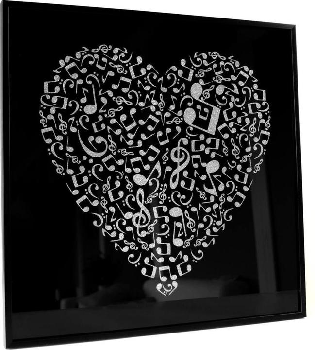 Produktbild Trenddeko Herz - Silber Glitzer (40 x 40 cm)