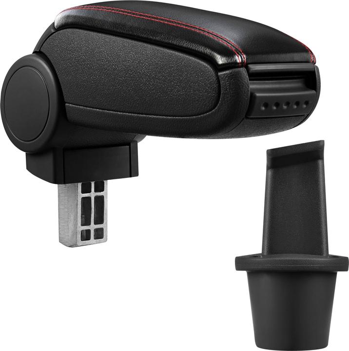 Image du produit Pro-Tec Accoudoir central Dacia Duster avec compartiment de rangement Similicuir noir avec surpiqûres rouges