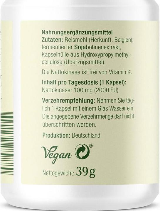 Image du produit Effective Nature Nattokinase 2000 FU (120 pièce(s), Capsules, 120 g)