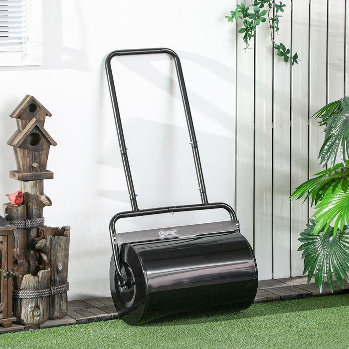 Produktbild Swisshandel24 Rasenwalze mit U-Griff, Gartenwalze, Gartenrolle, 32 cm Durchmesser, 38 L Wasser-/62 kg Sand, Metall