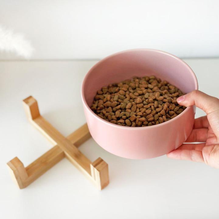 Produktbild Intirilife Futternapf mit Gestell und Bambushalter (0.80 l)