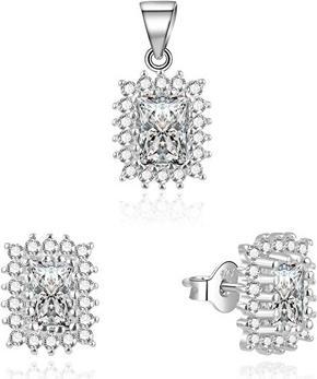Image du produit Beneto Elegant jewelry set with zircons TAGSET197 (pendant, earrings)
