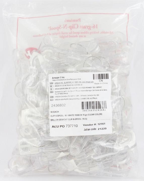 Actual product image Amscan Clamp balloon weight 16g