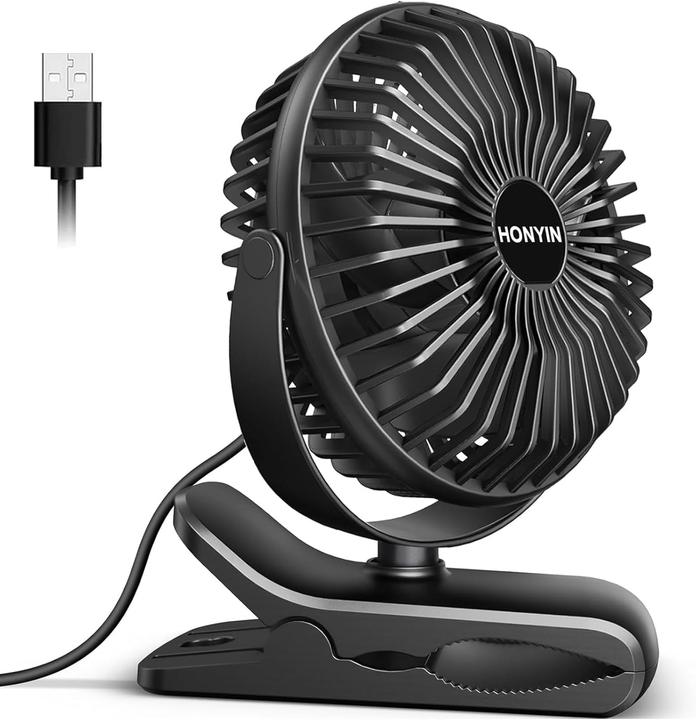 Image du produit Honyin Mini-Ventilator mit Clip (40 dB)