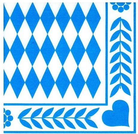 Produktbild Papstar Bayrisch Blau (50 x, 40 x 40 cm)