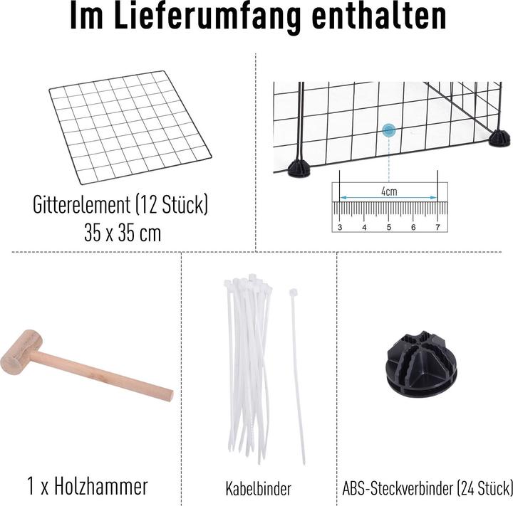 Produktbild PawHut Freigehege mit Metallgitter